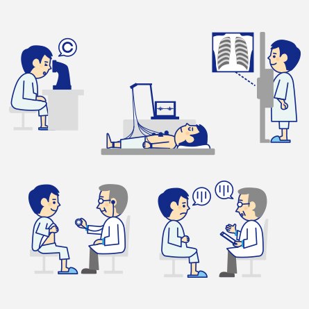 健康診断、予防接種について